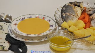 Cretan Velvety Fish Soup with EggLemon aka Avgolemono Sauce  Κρητική Ψαρόσουπα Αυγολέμονο Βελουτέ [upl. by Emlynne]