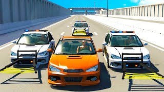 Police High Speed Wheel Grabber Takedowns  BeamNG Drive Police Chase Compilation [upl. by Niassuh642]