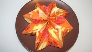 Servietten falten Stern napkin folding star [upl. by Ordnassela149]