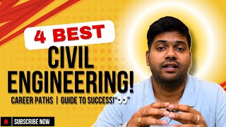 4 Best Options After Civil Engineering  Higher Study Govt Job Private Job Business Career Guide [upl. by Leatrice150]