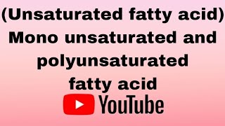 Lipids lecture 2 Unsaturated fatty acid [upl. by Minta]