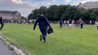 Police using portable LRAD sonic weapons to remove people from parks [upl. by Kriss]