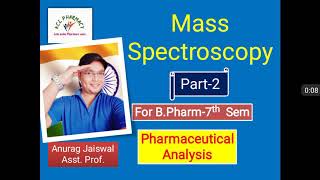 Mass Spectroscopy Part2  Unit4 Analysis  7th sem [upl. by Hapte]