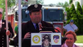 Hempstead Town holds Street Renaming in honor of Fire Fighter Ronnie Kirchner [upl. by Galatia]