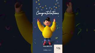 Congratulations GIF Cute GIFs  whatsappstatus congrats promotion [upl. by Rosina]