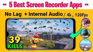 Top 4 Best Screen Recorder For PUBG MOBILE  Record Full HD Gameplay  Record in 60FPS No Lag [upl. by Cybil]