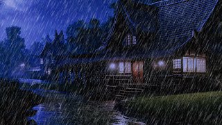 ⛈️Heavy Rain in the Small Village  Heavy Rain Sound For Sleeping  Help You beat Insomnia‼️ [upl. by Rose]