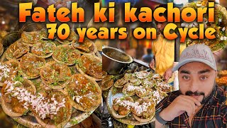 Goli ki Speed se Bikti  70 Years se Cycle pe  Fateh ki Kachori  Delhi ki Famous streetfood  4K [upl. by Gussman]