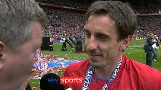 Gary Neville after winning his last Premier League title [upl. by Ennalyrehc443]