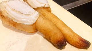 Japanese Street Food  GEODUCK Giant Clam Sashimi Seafood Tokyo [upl. by Garges]