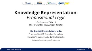 Knowledge Representation dengan Propositional Logic [upl. by Eimar787]