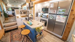 400 SqFt Renovated 5th Wheel RV w 5 Slides  Light and Bright Tiny House [upl. by Ashatan]