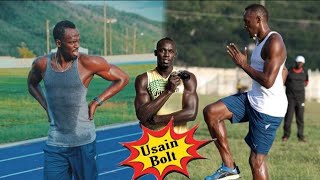 Usain Bolt Workout and Training session for 100m RunningStretchingCoreLegGymSpeed Kinkarmaity [upl. by Onaicram]