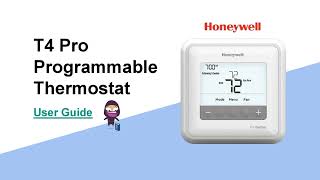 Honeywell T4 Pro Programmable Thermostat User Guide  TH4110U2005 Manual [upl. by Adachi]