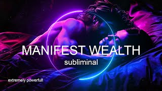 Manifest Wealth While You Sleep  Attract Abundance of Money  Deep Sleep Programming subliminal [upl. by Icnan]