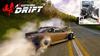 Assetto Corsa Tandem Drifting NISSAN S15 Steering Wheel  Shifter Nagao pass Gameplay [upl. by Ecaroh589]