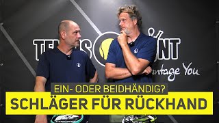 Schlechte Rückhand Falscher Schläger  Tipps Tricks amp Training  TennisPoint [upl. by Haodnanehs160]