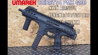 KWA Umarex BERETTA 貝瑞塔 PMX SMG GBB 瓦斯槍 衝鋒槍 [upl. by Ahseikram6]