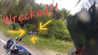 suzuki gsxr 600 hard crash [upl. by West39]