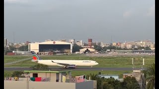 US Bangla Taking off from Hazrat Shahjalal Airport  Plane spotter videos airlines airlinervideos [upl. by Weyermann]