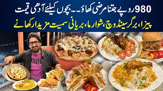 All You Can Eat Just Rs 980  Ab Sab Kha Jao 🍕 Burger 🍔🍟 🍚 🥪 [upl. by Koran]