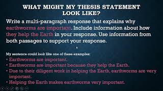 OST Essay Practice Writing a Thesis Statement Using the Question Stem [upl. by Mariano]