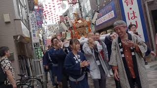 幡ヶ谷氷川神社 例大祭 笹塚連合神輿渡御 笹塚駅前 20240921 a17 [upl. by Leahcimaj]