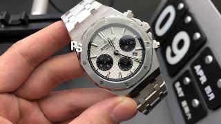 Audemars Piguet Royal Oak Chronograph 41MM 26331ST White Blue Panda [upl. by Faxon201]