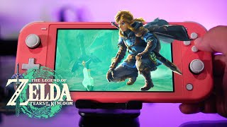 Zelda Tears of The Kingdom on Nintendo Switch Lite Gameplay [upl. by Babcock]