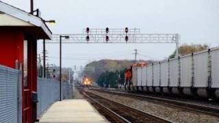 Tons Of BNSF Freight Action On quotThe Racetrackquot Brookfield IL 102709 [upl. by Natam]