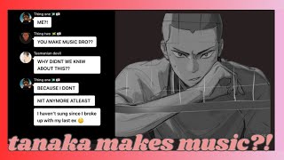 Tanaka makes music  in the studio pt 3  haikyuu text  haikyuu gc chaos  clay heart  raeusi [upl. by Diarmid]