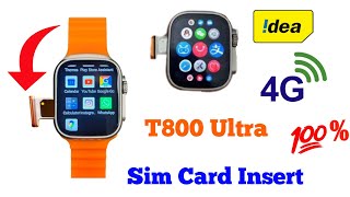 T800 Ultra Smartwatch Mai Sim Kaise Insert Kare  How To Put Sim In T800 Ultra smartwatchclub t800 [upl. by Armalla]