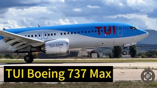 TUI  Boeing 7378 MAX  GTUMM  Landing amp Takeoff Preveza 🇬🇷  PVK  LGPZ [upl. by Ddal]