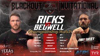 Blackout Invitational  Michael Bedwell vs Caleb Ricks Full Armwrestling Match [upl. by Midan]