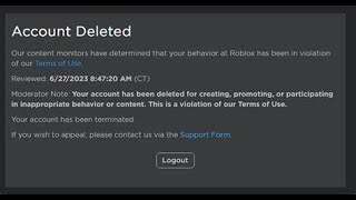 Stream ends when I get ban on roblox if under 10 seconds I have to get my main ban as well [upl. by Orelle]