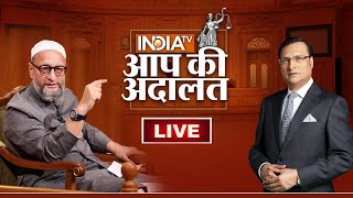 Asaduddin Owaisi in Aap Ki Adalat LIVE Rajat Sharma के सवालों में फंसे Asaduddin Owaisi  India TV [upl. by Ahsilyt]