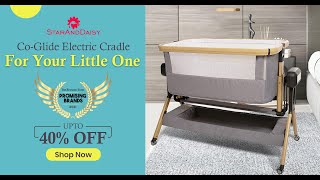 StarAndDaisy CoGlide Cradle cosleeper baby crib with multiheight adjustment cradle Features [upl. by Aleicarg103]