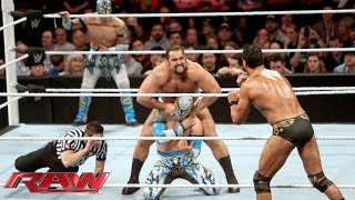 The Lucha Dragons vs Rusev amp Alberto Del Rio Raw February 8 2016 [upl. by Essirehc519]