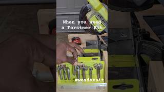 What is a Forstner bit pardon my accent Wesdoesit tools diy workshop woodworker [upl. by Nodnarbal]