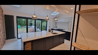 Carrara Crysta Quartz Classic Quartz Stone Kitchen Worktops Installation In Crawley South London [upl. by Fee]