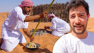 Bedouin Cook and Survive EXTREME HEAT no rain in years 🇴🇲 Food in Omans HOT Desert [upl. by Ayhtnic]