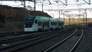 Renfe  Junta de Andalucia  Tren Tranvia de Cadiz 801002 de pruebas en Avila [upl. by Auhsuj]