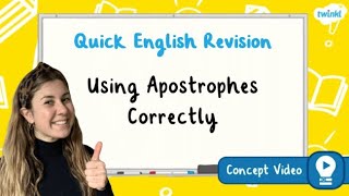 How Do You Use Apostrophes Correctly  KS2 English Concept for Kids [upl. by Naujit]