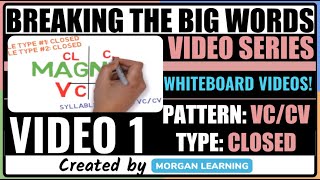 Breaking the Big Words Part 1 VCCV with Closed Syllable Division Video Series UPDATED [upl. by Bac]