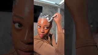 Finger waves are back🥰 fingerwaves 90s 90shair shorthairstyles naturalhairstyles shorthair [upl. by Ariat]