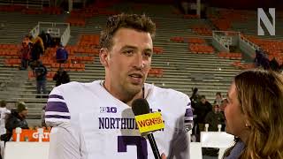 Football  Northwestern at Illinois Postgame Interview QB Ben Bryant [upl. by Neenaej]