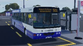 ROBLOX Bathwick Town 501 Somerset Airport Parkway Airlink Shuttle Old Route [upl. by Atalanta]