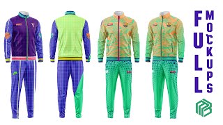 TRACKSUIT MOCKUP 4 VIEWS EASY TO USE PSD MOCKUP [upl. by Cutlor364]