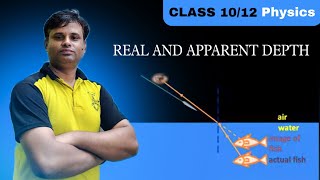 Real and apparent deapth  class 10 12 physics  CCI EDUCATION MBDyoutube trending [upl. by Affra]