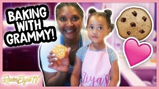 TwoYear Old Bakes Cookies Ziya amp Grammy Vlog [upl. by Ahsyas665]